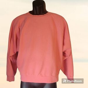 Gap Sweats Coral Crew Neck Sweatshirt Size Small (Tall 42-44)